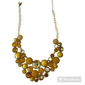 Inc International Concepts Gold-tone Colored Stones Bubble Statement Necklace